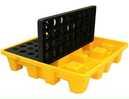 Pallet chống tràn dầu/hóa chất loại 4 thùng phi cao
